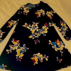 Blue dress with flowers